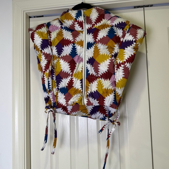 Isabel Marant Rare Multicolor Hoodia Cropped Puffer Vest Hooded Women’s One Size - Picture 10 of 16